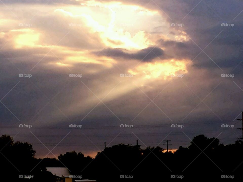 evening sky. shine down on me