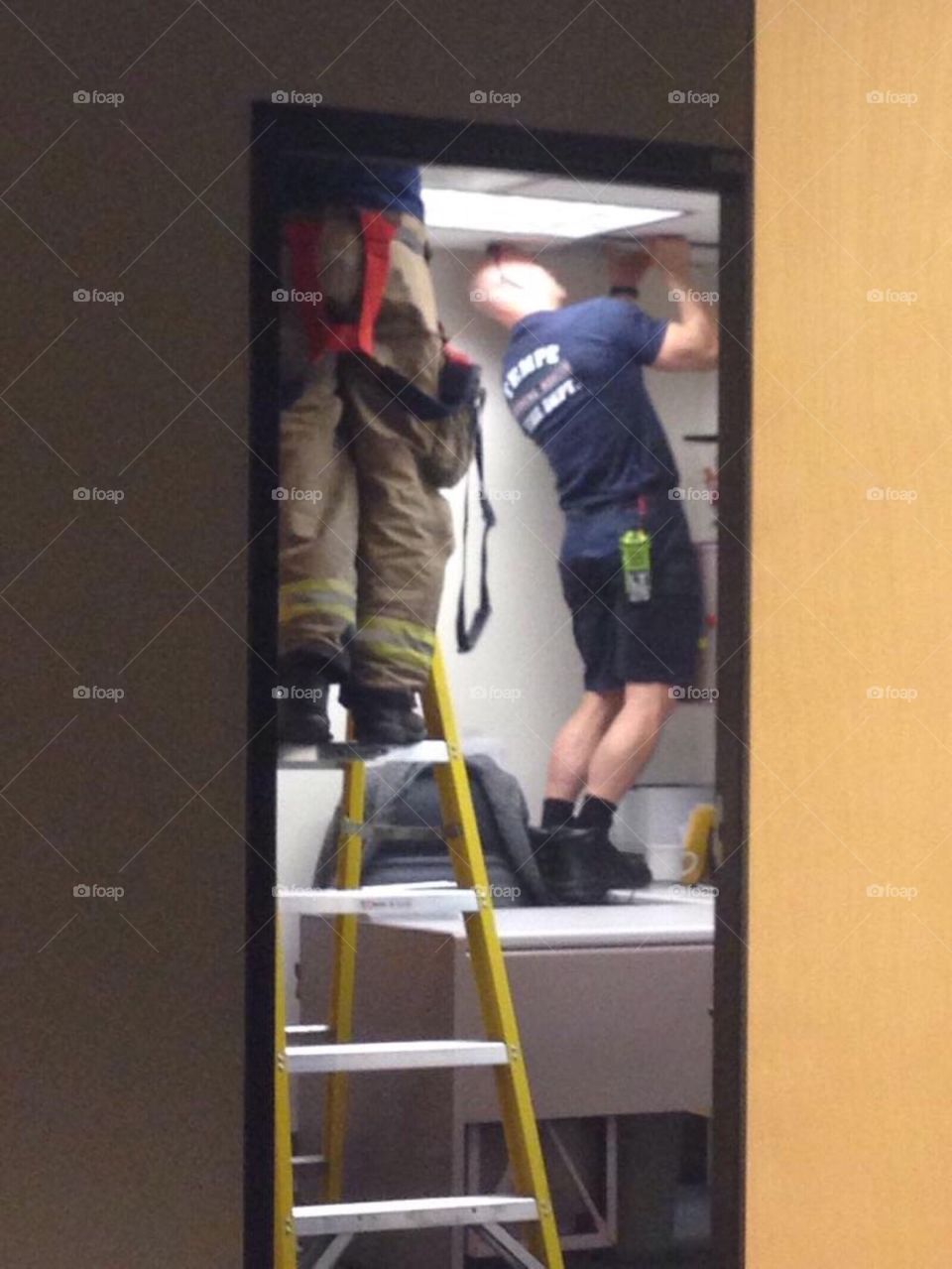 Firefighters at The Office