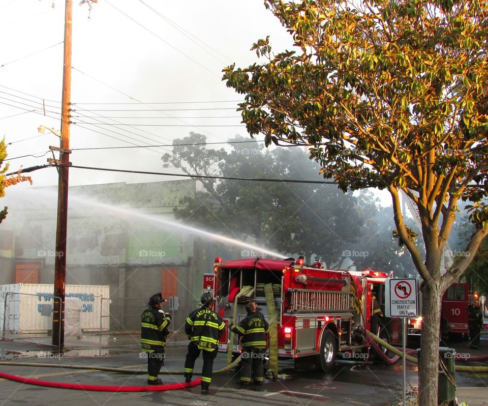 Flame, Hose, Emergency, Rescue, People