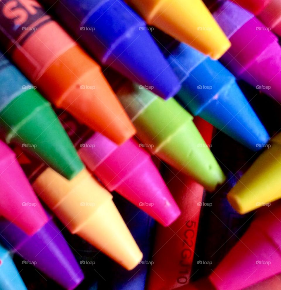 Multicolored crayons