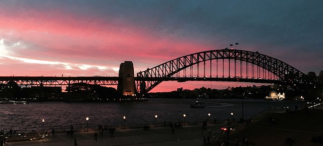 Harbour Bridge Sydney Australia. We signed up for the tour to walk up to the top of the bridge. Spectacular views of Sydney !!