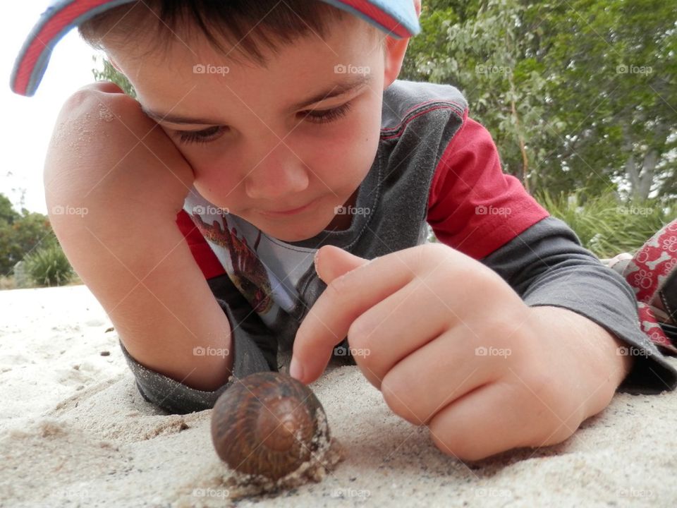 Boy With Snail