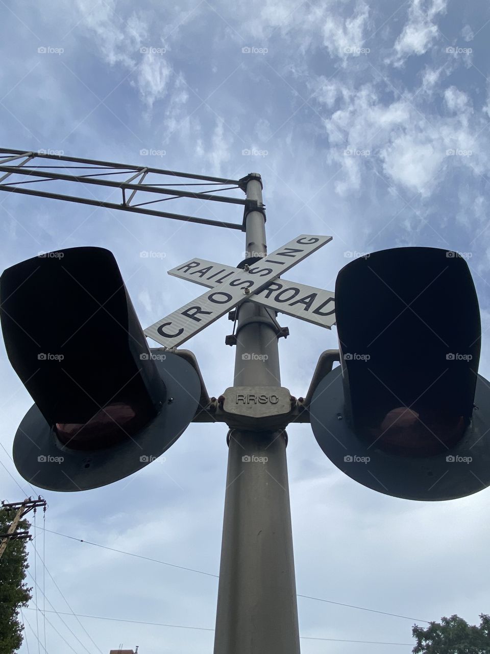 Rail road crossing sign 