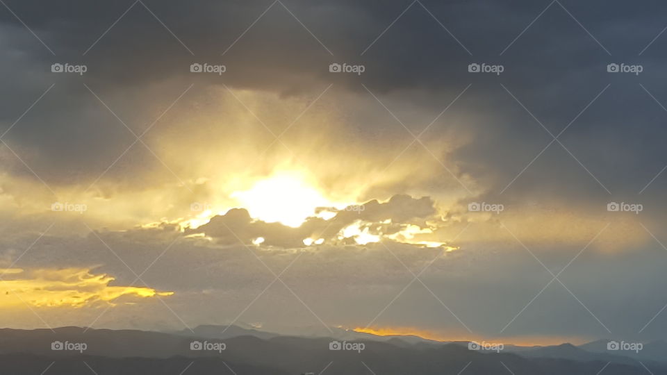 Stormy Mountain Sunset