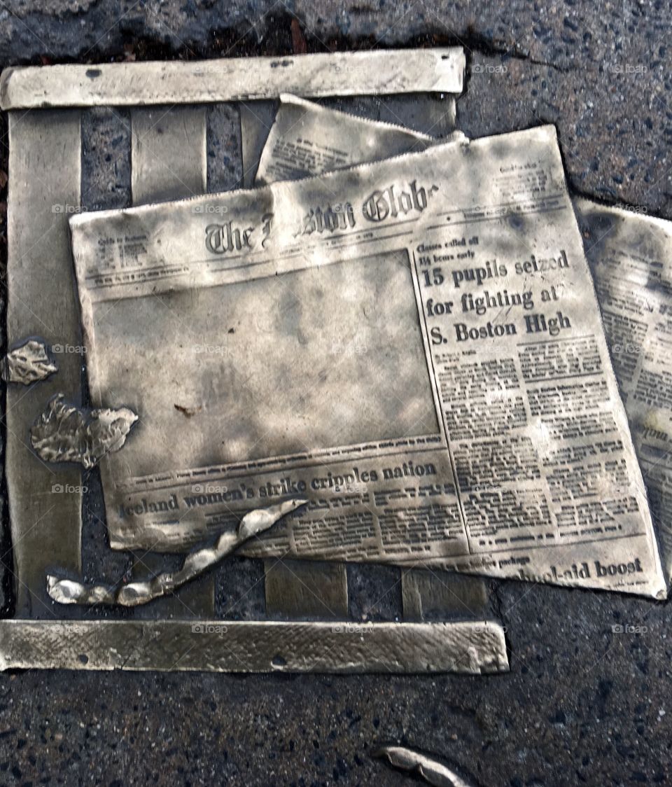 Brass Sidewalk Artifacts 