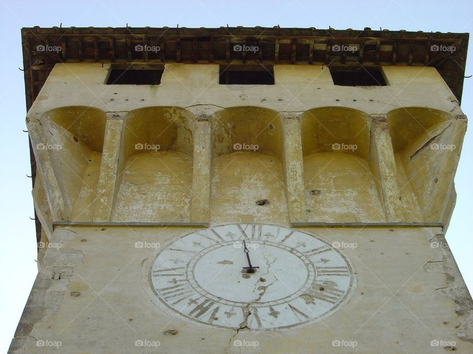 wall clock italian castle by rickie947
