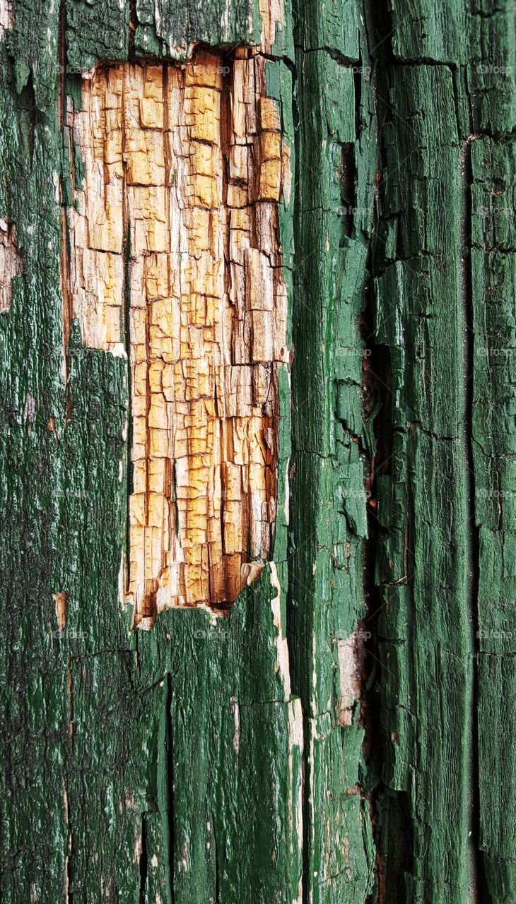Old green paint