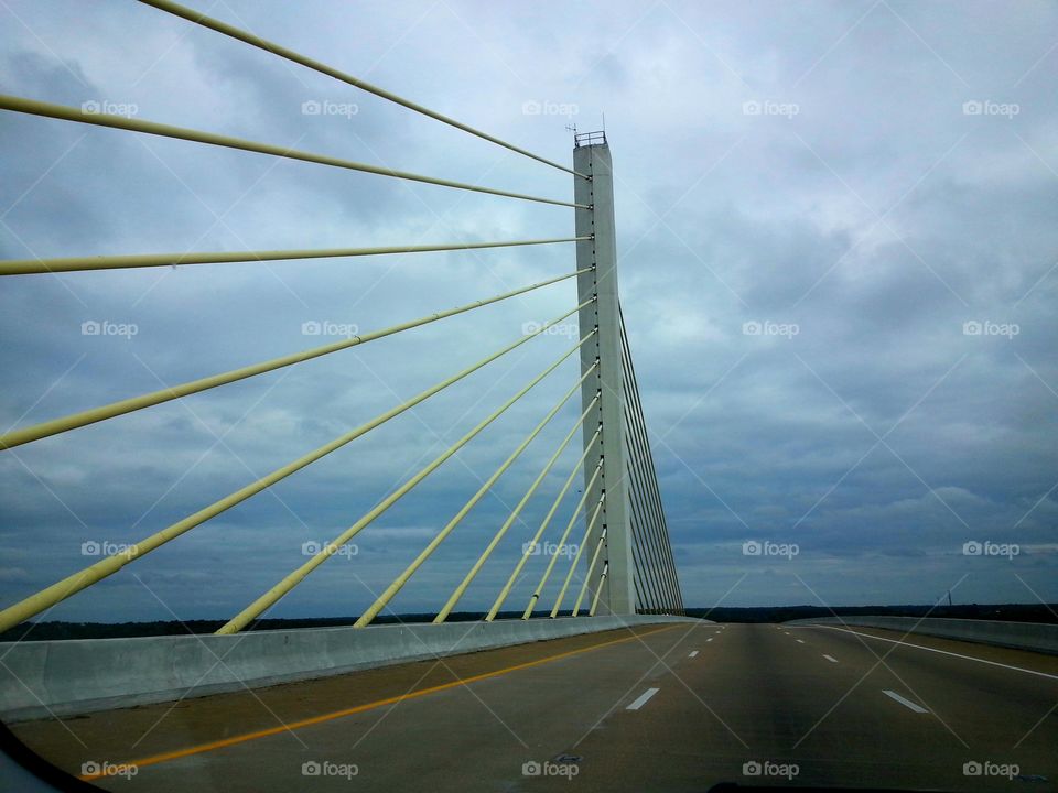 Bridge and sky south of Richmond, Virginia