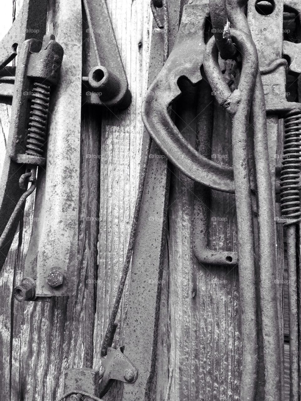 wall of old tools