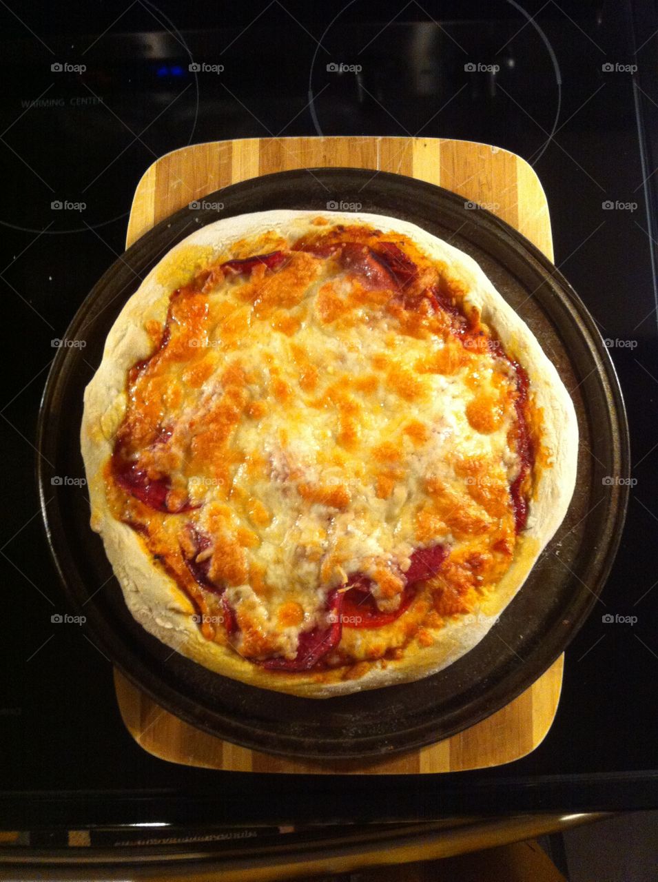 Pizza. Cheese pizza homemade