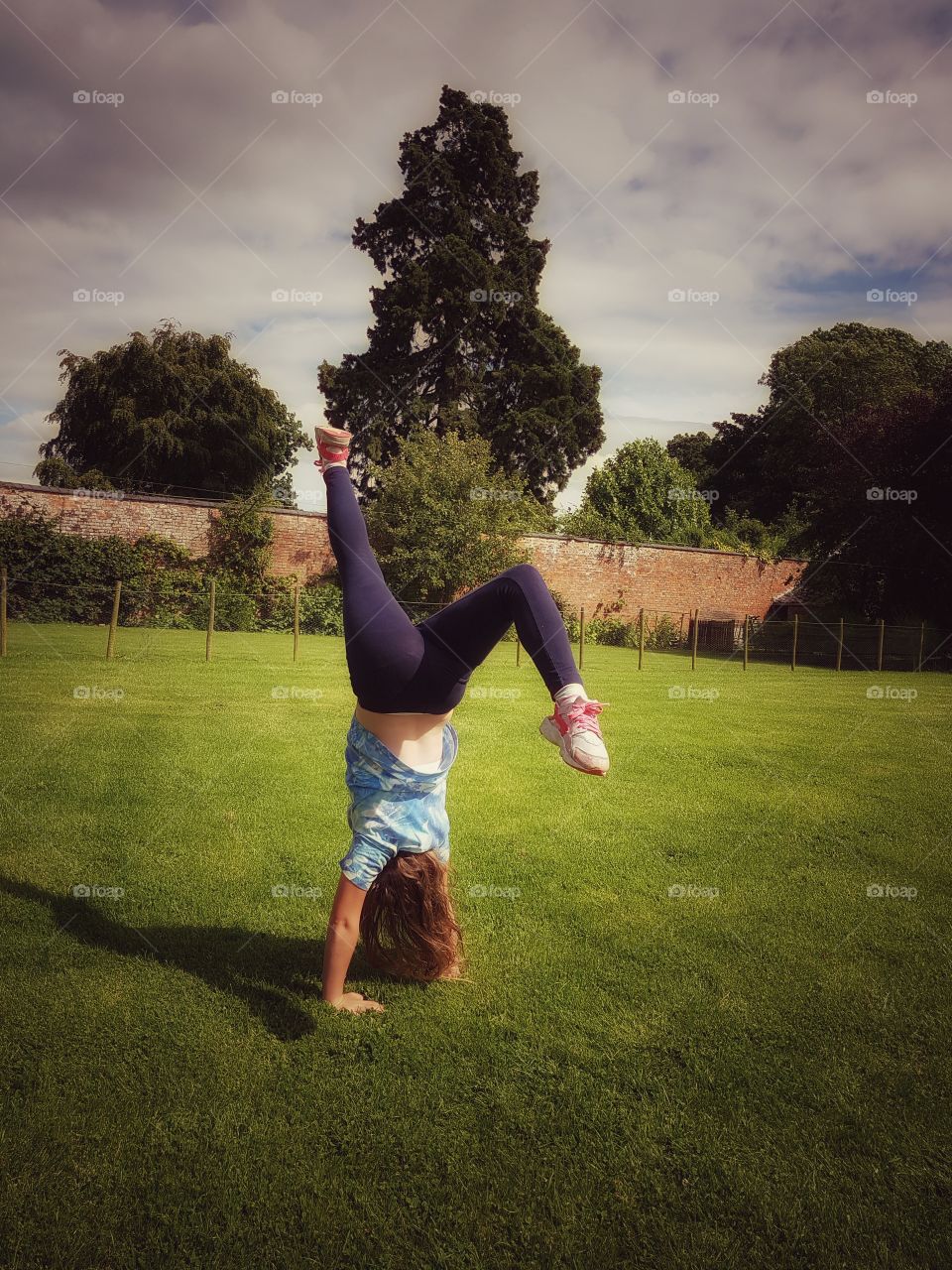 child handstand summer England