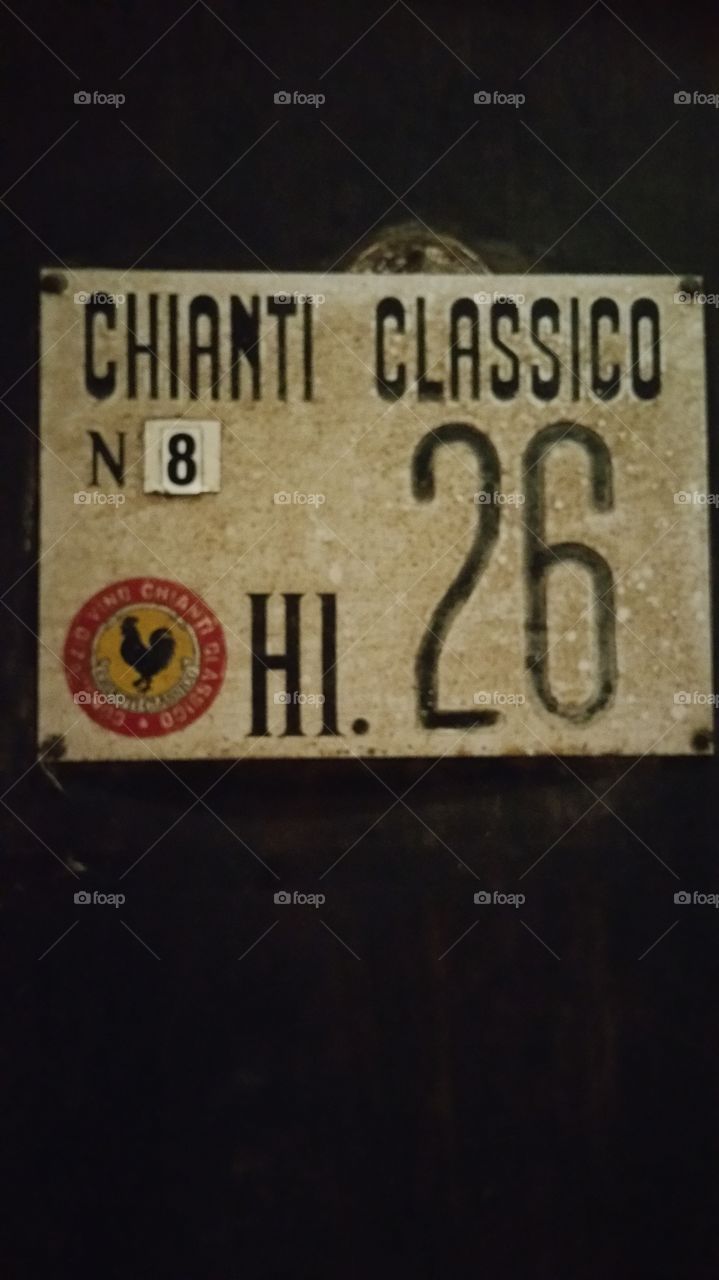 Chianti classico label. taking a tour of Chianti classico