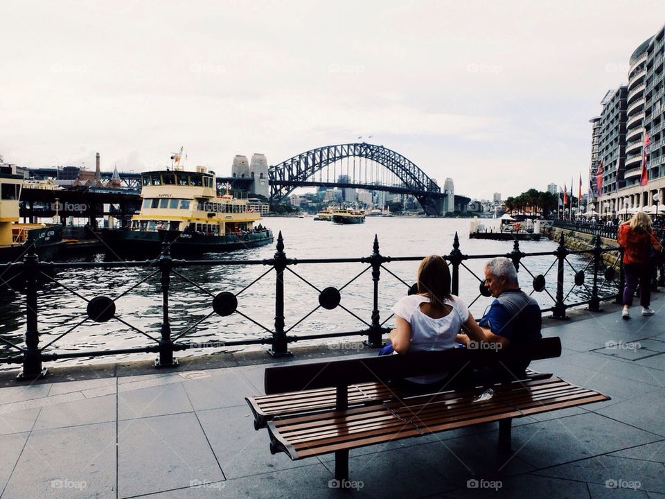 Enjoying the Harbour view