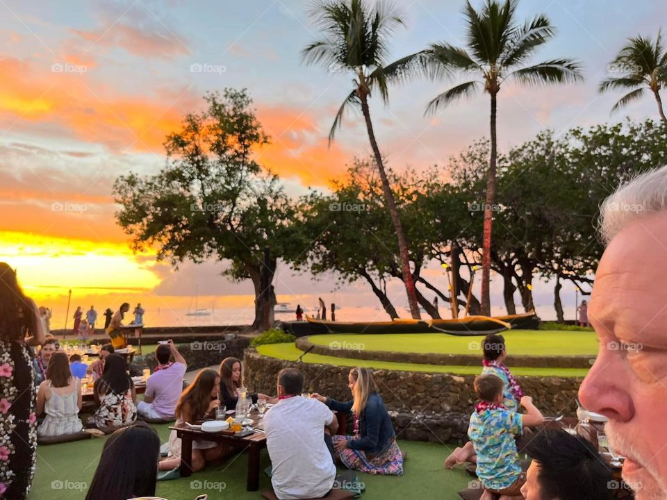 Beautiful picture in Hawaii Maui luau 