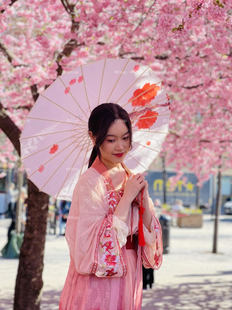 Pink umbrella