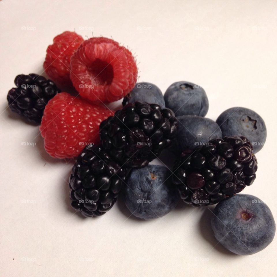Mixed berries raspberry blueberry blackberry 