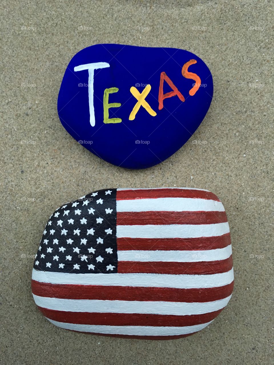 Texas, USA, souvenir on colored stones