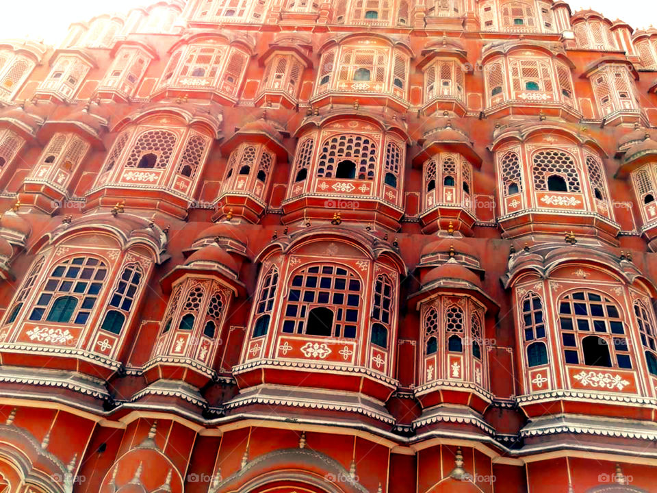 Beautiful architecture of HAWA MAHAL,Rajasthan.India