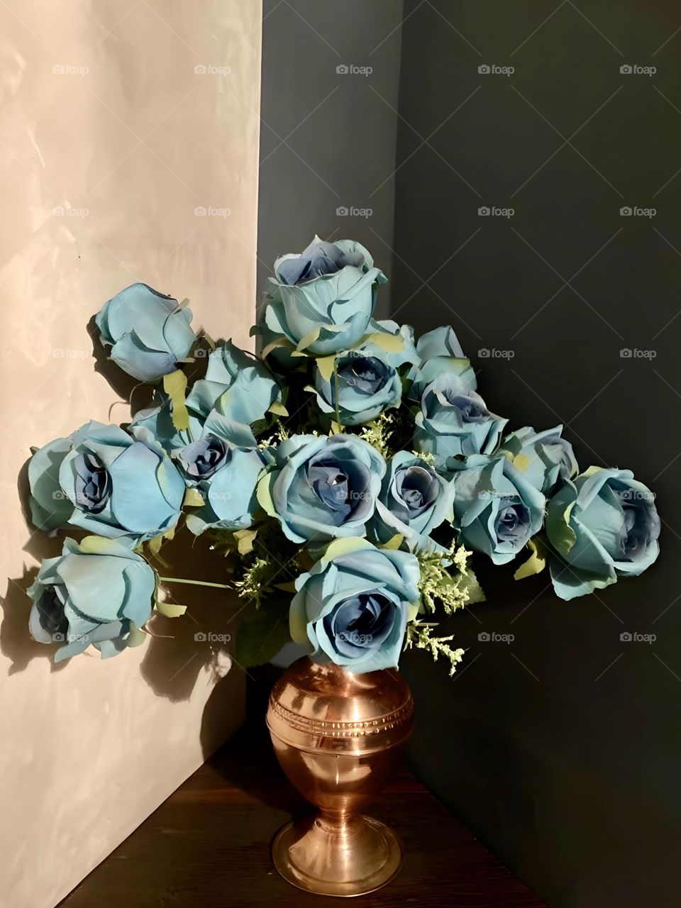 Blue flower vase