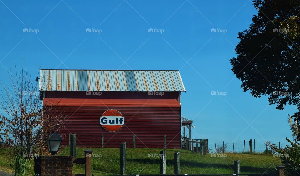 Barn with Gulf Sign