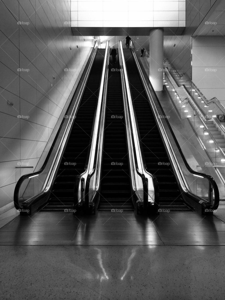 Starway to Heaven. A escalator inside DFW International Airport in Dallas, Texas.