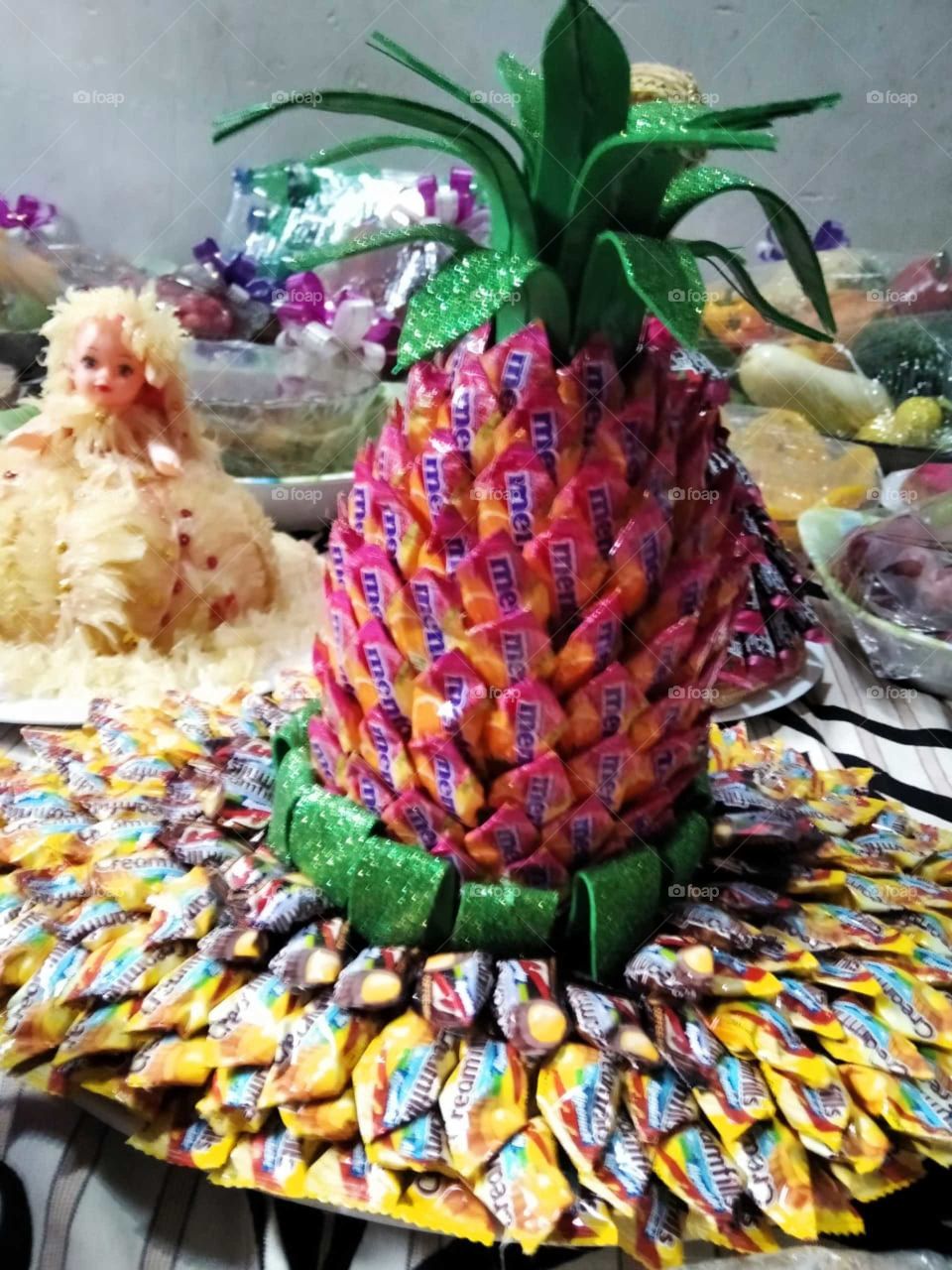 Designing toffees Fruit Pine apple