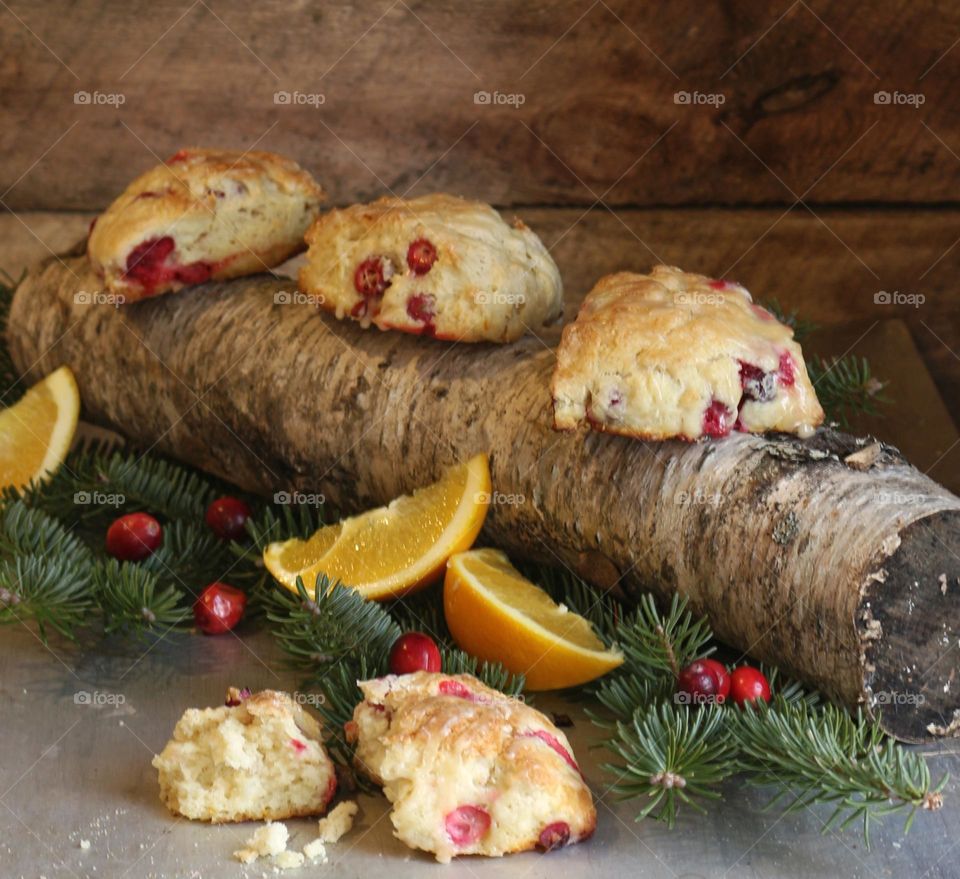 Seasonal baking: Orange Cranberry scones.