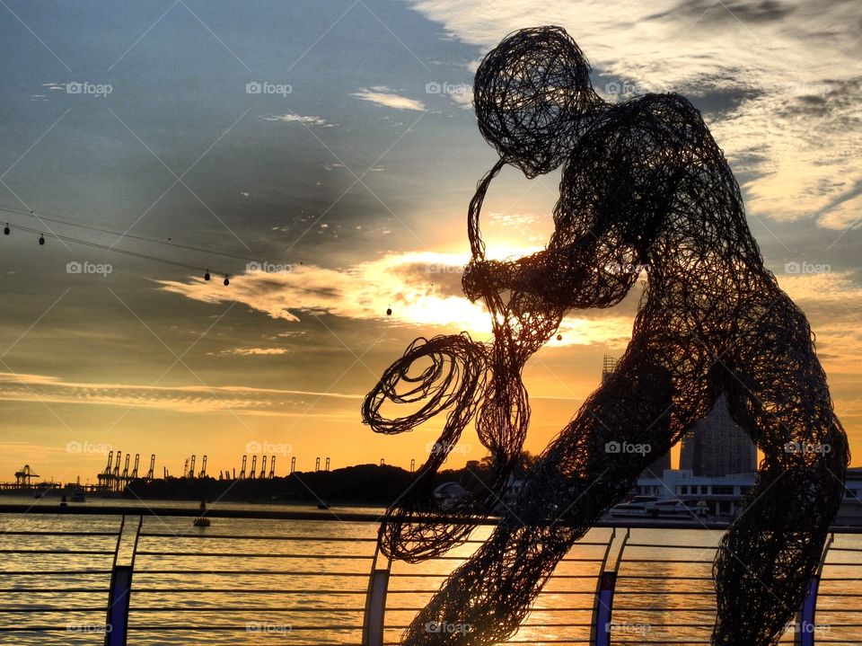 silhouette and sunset 