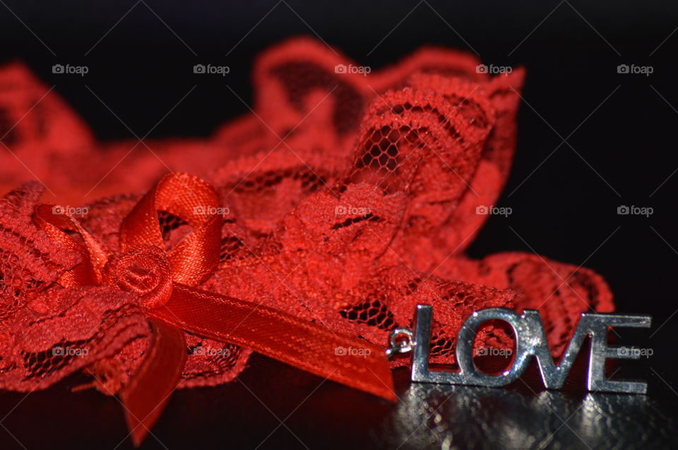 valentines decoration in macro