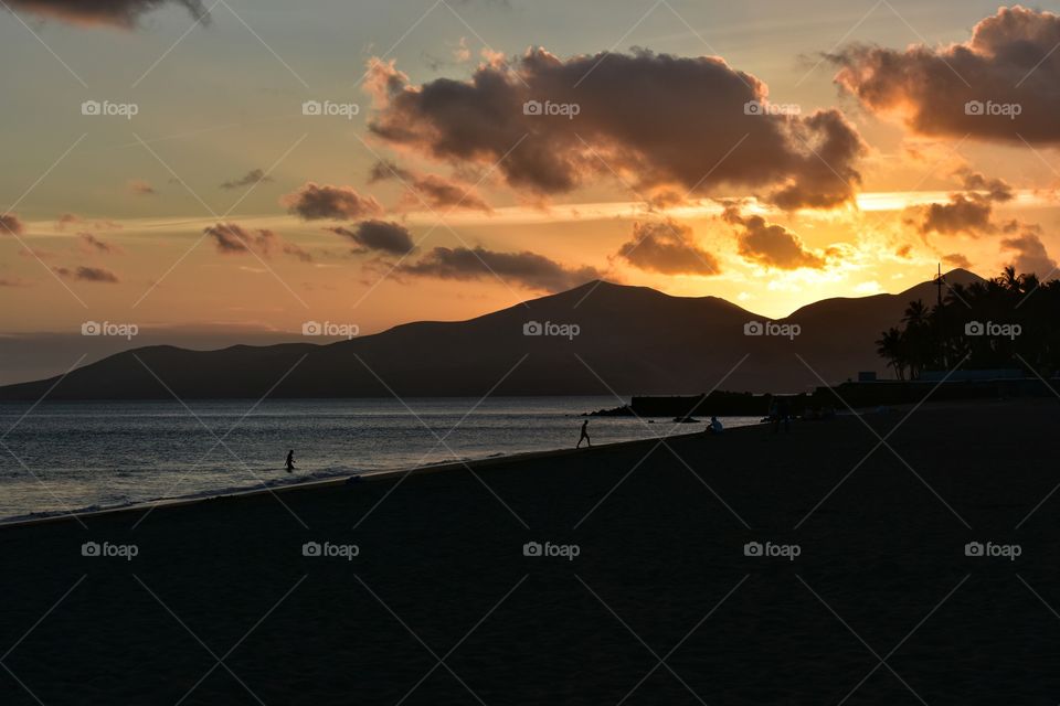 Sunset, Water, Beach, Dawn, Sea