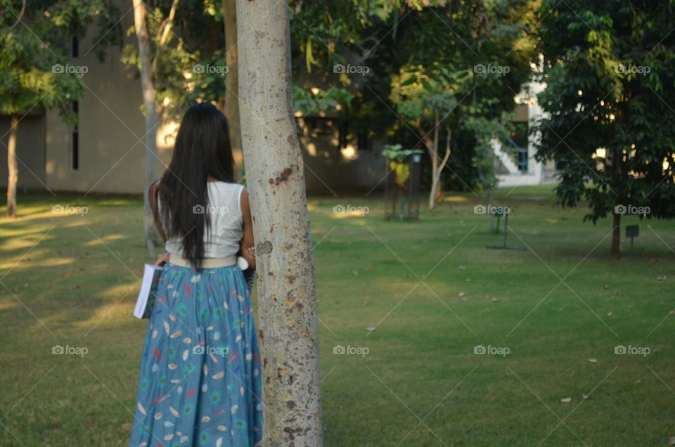 Girl, People, Park, Tree, Child