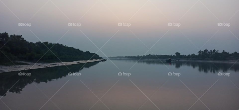 The evening beauty of the river in Sundarbans