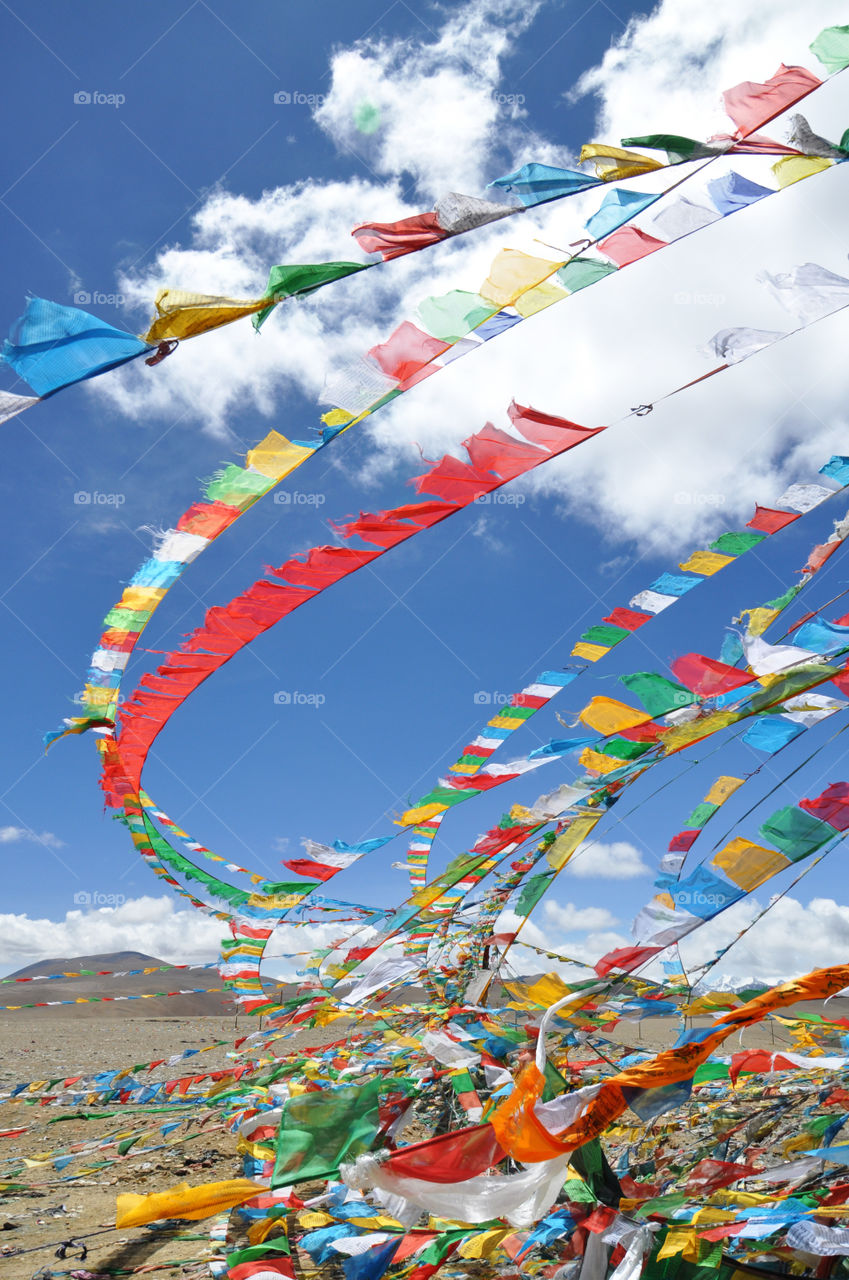 Tibetan prayers flags 