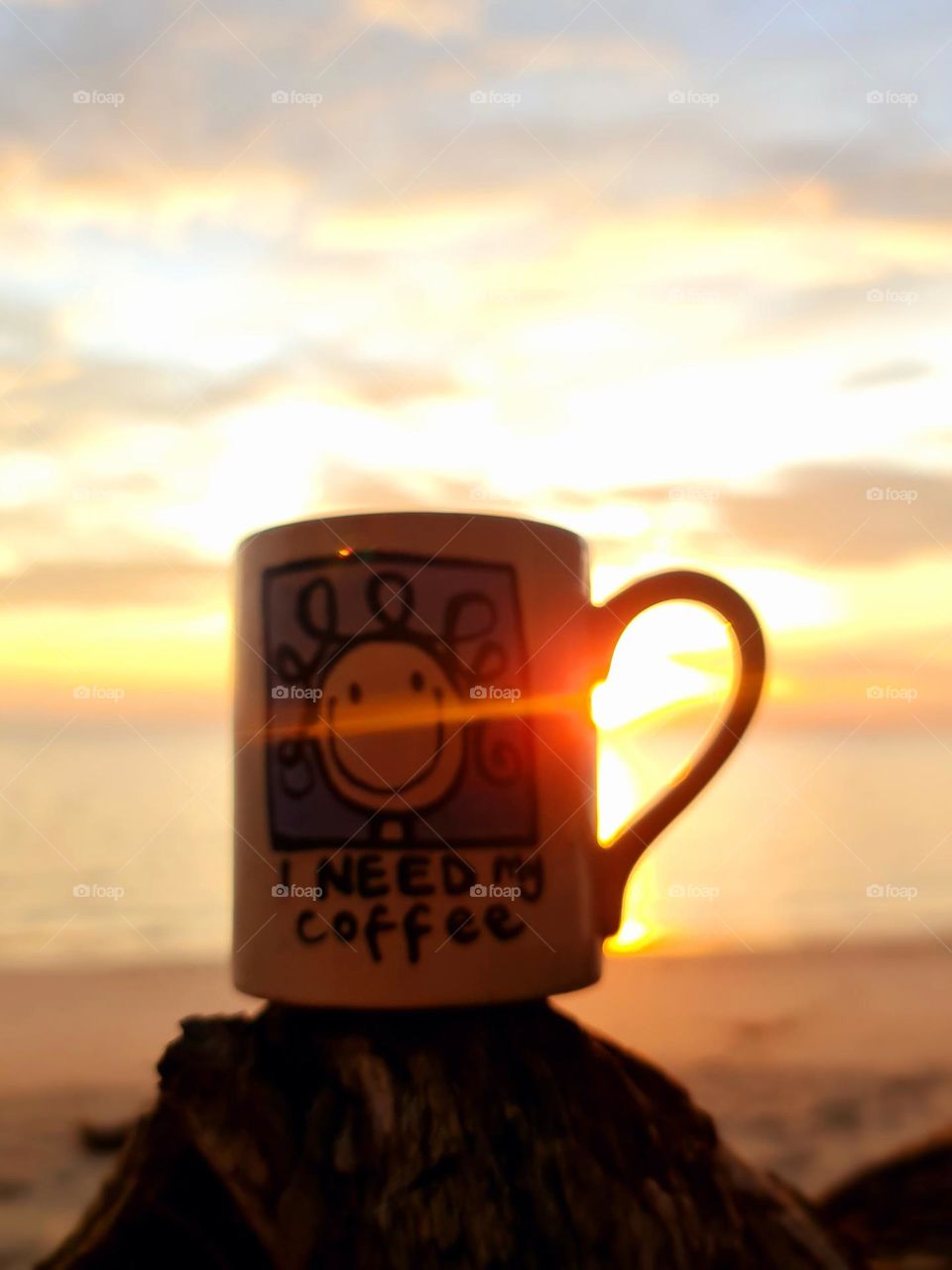 What a beautiful way to end the day - a hot cup of coffee and a breathtaking sunset. Seeing the light of the setting sun is a reminder that every day brings a chance of the new beginning.