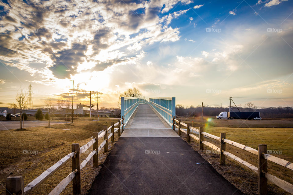 Bridge at sunset
