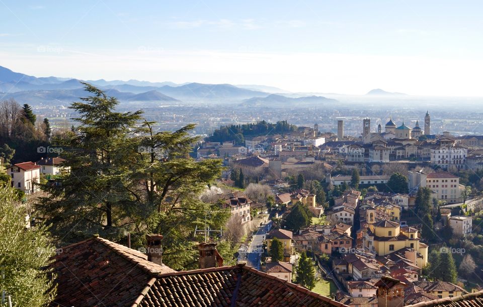 Bergamo city view 