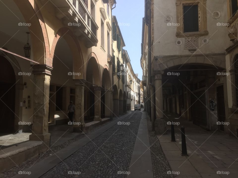 Porticos in Padova Italy