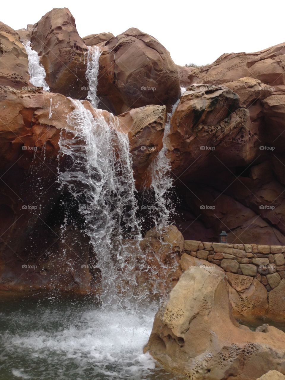 Man made waterfall. . In Disneyland, FL. 