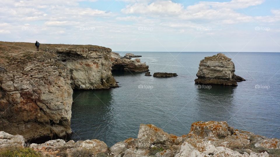 Rocks above the sea