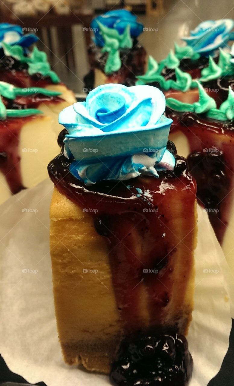 Blue Rose Blueberry Cheesecake
