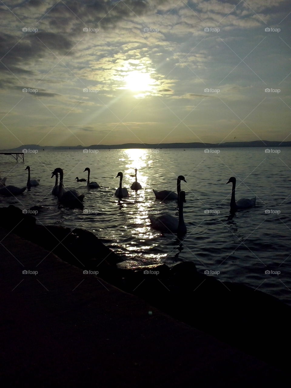 evening by lake Balaton