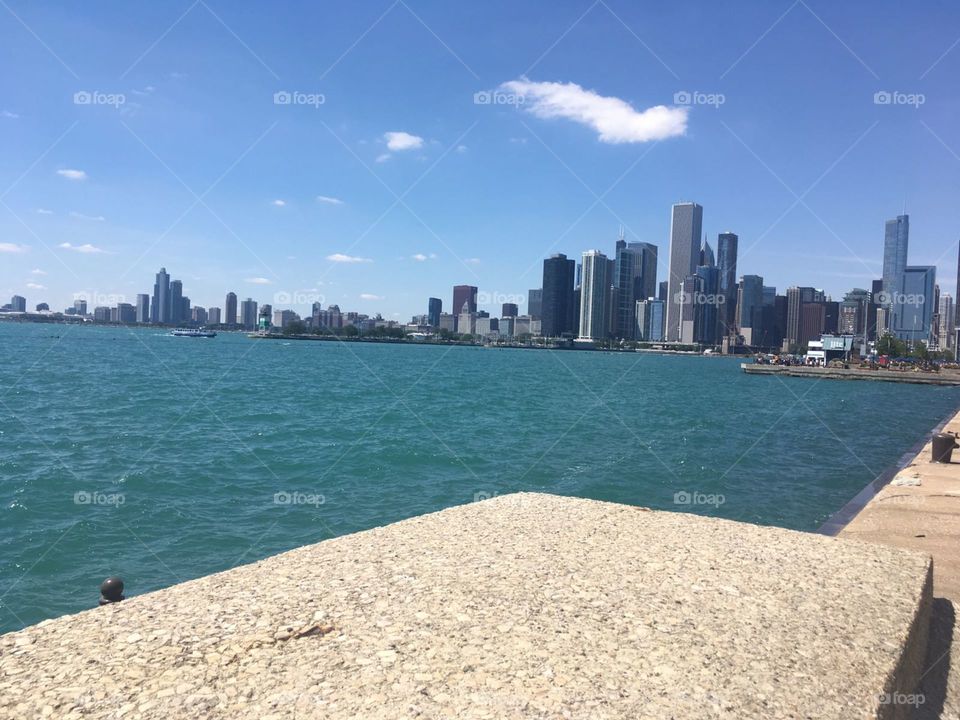 Chicago bay and skyline 