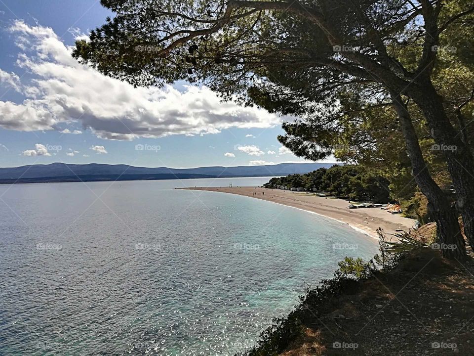 Zlatni rat Beach Bol island Brac Croatia