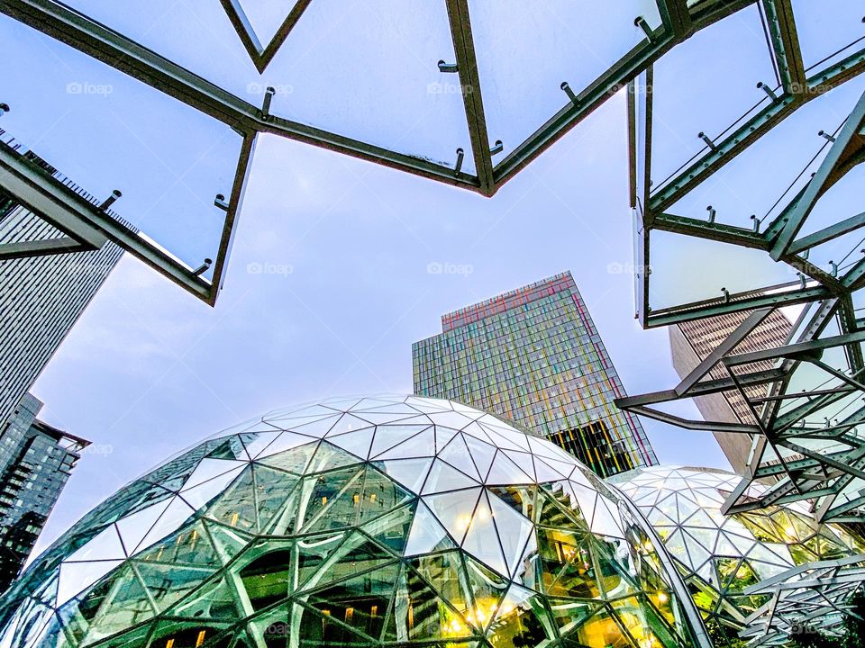 The spheres at Amazon headquarters in seattle