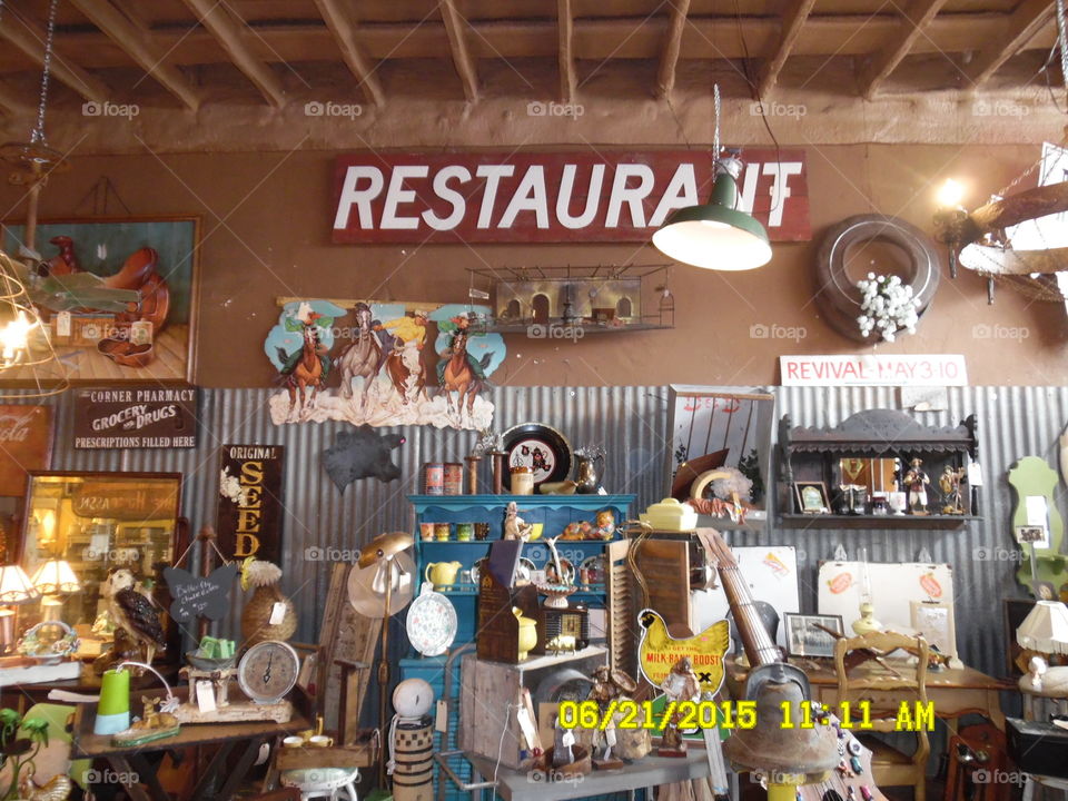 four horsemen picture. This is a picture of some antiques on display at the flea market in Weatherford Texas.