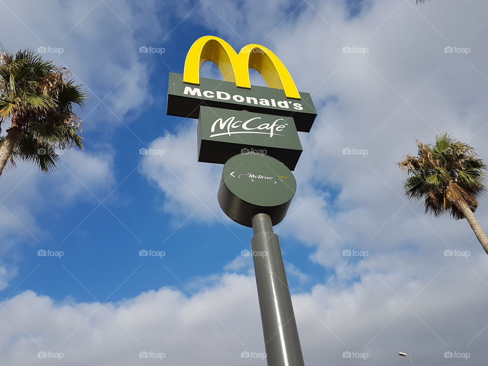 McDonalds McDonald McDonald's and water sky