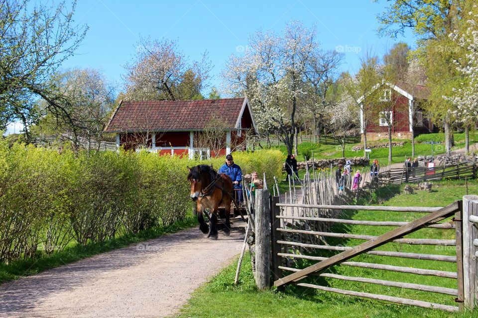 Traditionell småländsk by