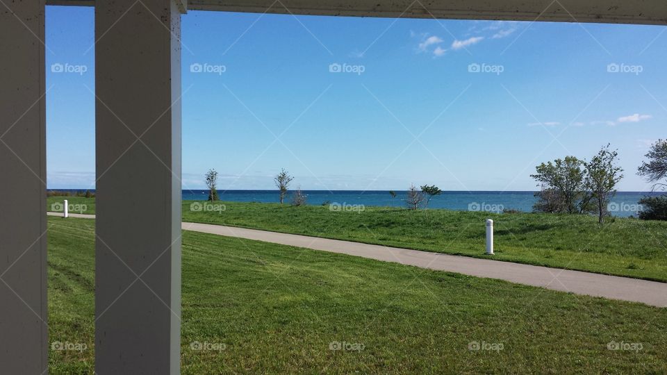 Lake. Lake View From Park Pavilion 