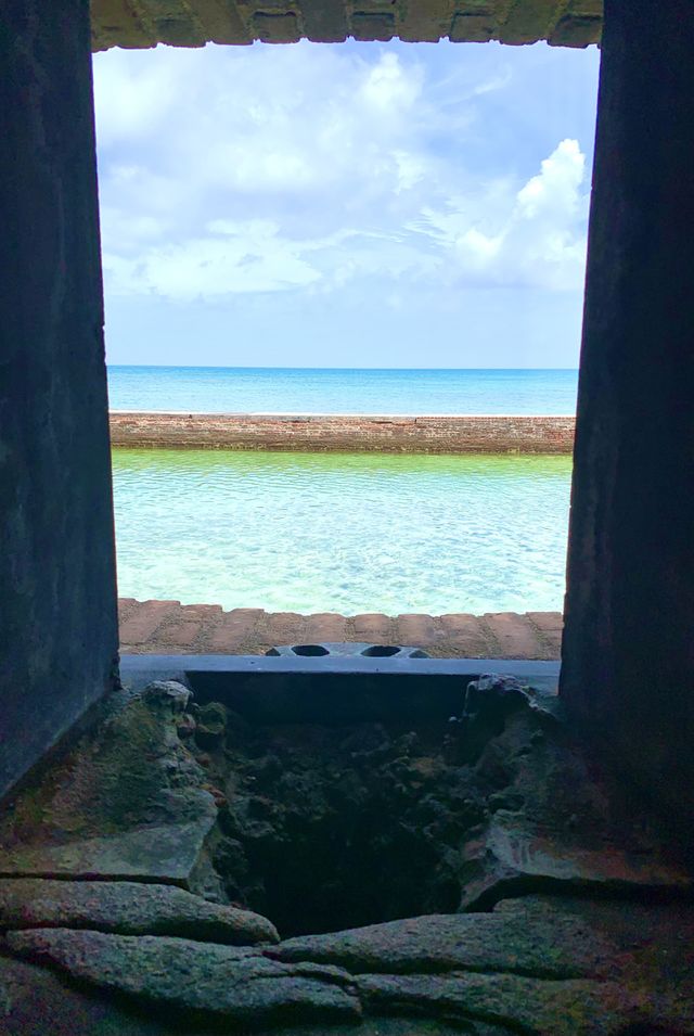 Peek at the crystal clear sea