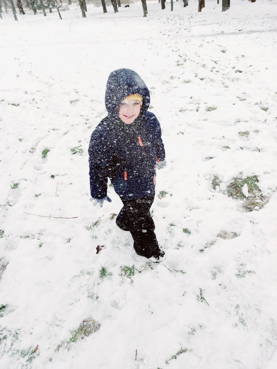 boy and snow